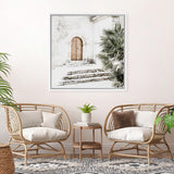 Shop Arched Doorway (Square) Photo Canvas Art Print-Boho, Green, Moroccan Days, Neutrals, Photography Canvas Prints, Square, Tropical, View All-framed wall decor artwork