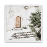 Shop Arched Doorway (Square) Photo Canvas Art Print-Boho, Green, Moroccan Days, Neutrals, Photography Canvas Prints, Square, Tropical, View All-framed wall decor artwork