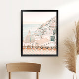 Shop Positano Sunset I Photo Art Print-Amalfi Coast Italy, Boho, Coastal, Orange, Photography, Pink, Portrait, View All-framed poster wall decor artwork