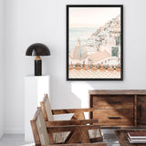 Shop Positano Sunset I Photo Canvas Art Print-Amalfi Coast Italy, Boho, Coastal, Orange, Photography, Photography Canvas Prints, Pink, Portrait, View All-framed wall decor artwork