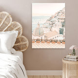 Shop Positano Sunset I Photo Canvas Art Print-Amalfi Coast Italy, Boho, Coastal, Orange, Photography, Photography Canvas Prints, Pink, Portrait, View All-framed wall decor artwork