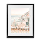 Shop Positano Sunset I Photo Art Print-Amalfi Coast Italy, Boho, Coastal, Orange, Photography, Pink, Portrait, View All-framed poster wall decor artwork