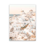 Shop Santorini Sunset I Photo Canvas Art Print-Amalfi Coast Italy, Boho, Coastal, Greece, Neutrals, Orange, Photography, Photography Canvas Prints, Pink, Portrait, View All-framed wall decor artwork