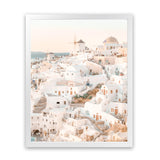 Shop Santorini Sunset I Photo Art Print-Amalfi Coast Italy, Boho, Coastal, Greece, Neutrals, Orange, Photography, Pink, Portrait, View All-framed poster wall decor artwork