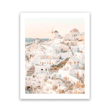 Shop Santorini Sunset I Photo Art Print-Amalfi Coast Italy, Boho, Coastal, Greece, Neutrals, Orange, Photography, Pink, Portrait, View All-framed poster wall decor artwork