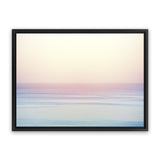 Shop Pastel Sunset Photo Canvas Art Print-Blue, Coastal, Horizontal, Landscape, Photography, Photography Canvas Prints, Pink, Rectangle, View All, Yellow-framed wall decor artwork