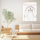 Shop Desert Temple Photo Canvas Art Print-Boho, Moroccan Days, Neutrals, Photography, Photography Canvas Prints, Portrait, View All, White-framed wall decor artwork