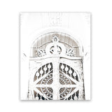 Shop Ornate White Gates Photo Art Print-Boho, Moroccan Days, Neutrals, Photography, Portrait, View All, White-framed poster wall decor artwork