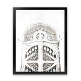 Shop Ornate White Gates Photo Art Print-Boho, Moroccan Days, Neutrals, Photography, Portrait, View All, White-framed poster wall decor artwork