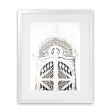 Shop Ornate White Gates Photo Art Print-Boho, Moroccan Days, Neutrals, Photography, Portrait, View All, White-framed poster wall decor artwork