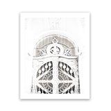 Shop Ornate White Gates Photo Art Print-Boho, Moroccan Days, Neutrals, Photography, Portrait, View All, White-framed poster wall decor artwork