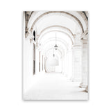 Shop Grand Hallway Photo Canvas Art Print-Boho, Moroccan Days, Photography, Photography Canvas Prints, Portrait, View All, White-framed wall decor artwork