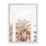 Shop Exotic Arches I Photo Canvas Art Print-Boho, Botanicals, Moroccan Days, Neutrals, Photography, Photography Canvas Prints, Portrait, View All, White-framed wall decor artwork