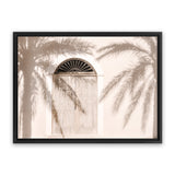 Shop Pastel Palm Shadows Photo Canvas Art Print-Boho, Brown, Coastal, Landscape, Moroccan Days, Neutrals, Photography, Photography Canvas Prints, Tropical, View All-framed wall decor artwork