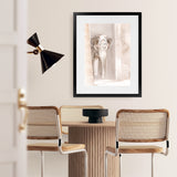 Shop Elephant Steps Photo Art Print-Animals, Baby Nursery, Boho, Moroccan Days, Neutrals, Photography, Pink, Portrait, View All-framed poster wall decor artwork