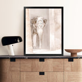 Shop Elephant Steps Photo Art Print-Animals, Baby Nursery, Boho, Moroccan Days, Neutrals, Photography, Pink, Portrait, View All-framed poster wall decor artwork