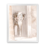 Shop Elephant Steps Photo Art Print-Animals, Baby Nursery, Boho, Moroccan Days, Neutrals, Photography, Pink, Portrait, View All-framed poster wall decor artwork