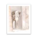 Shop Elephant Steps Photo Art Print-Animals, Baby Nursery, Boho, Moroccan Days, Neutrals, Photography, Pink, Portrait, View All-framed poster wall decor artwork