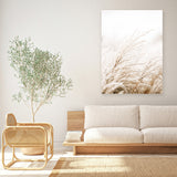 Shop Winter Pampas Reeds Photo Canvas Print-Boho, Hamptons, Neutrals, Photography Canvas Prints, Portrait, Scandinavian, View All-framed wall decor artwork