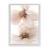 Shop Winter Blooms I Photo Canvas Art Print-Florals, Neutrals, Photography, Photography Canvas Prints, Pink, Portrait, Purple, View All-framed wall decor artwork