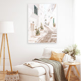 Shop Ostuni Laneway I Photo Canvas Art Print-Amalfi Coast Italy, Boho, Coastal, Neutrals, Photography, Photography Canvas Prints, Portrait, View All, White-framed wall decor artwork