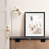 Shop Ostuni Laneway I Photo Art Print-Amalfi Coast Italy, Boho, Coastal, Neutrals, Photography, Portrait, View All, White-framed poster wall decor artwork