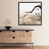 Shop Coastal Barn (Square) Photo Canvas Art Print-Boho, Brown, Coastal, Hamptons, Neutrals, Photography Canvas Prints, Scandinavian, Square, View All-framed wall decor artwork