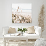 Shop Coastal Grass (Square) Photo Canvas Art Print-Boho, Botanicals, Coastal, Florals, Hamptons, Neutrals, Photography Canvas Prints, Scandinavian, Square, View All-framed wall decor artwork