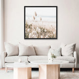 Shop Coastal Grass (Square) Photo Canvas Art Print-Boho, Botanicals, Coastal, Florals, Hamptons, Neutrals, Photography Canvas Prints, Scandinavian, Square, View All-framed wall decor artwork
