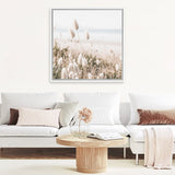Shop Coastal Grass (Square) Photo Canvas Art Print-Boho, Botanicals, Coastal, Florals, Hamptons, Neutrals, Photography Canvas Prints, Scandinavian, Square, View All-framed wall decor artwork