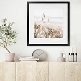 Shop Coastal Grass (Square) Photo Art Print-Boho, Botanicals, Coastal, Florals, Hamptons, Neutrals, Photography, Scandinavian, Square, View All-framed poster wall decor artwork