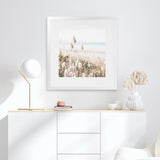 Shop Coastal Grass (Square) Photo Art Print-Boho, Botanicals, Coastal, Florals, Hamptons, Neutrals, Photography, Scandinavian, Square, View All-framed poster wall decor artwork
