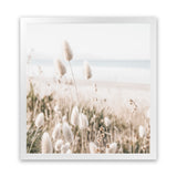Shop Coastal Grass (Square) Photo Art Print-Boho, Botanicals, Coastal, Florals, Hamptons, Neutrals, Photography, Scandinavian, Square, View All-framed poster wall decor artwork