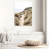 Shop Coastal Path I Photo Canvas Art Print-Boho, Brown, Coastal, Green, Nature, Photography, Photography Canvas Prints, Portrait, View All-framed wall decor artwork