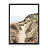 Shop Coastal Path I Photo Canvas Art Print-Boho, Brown, Coastal, Green, Nature, Photography, Photography Canvas Prints, Portrait, View All-framed wall decor artwork