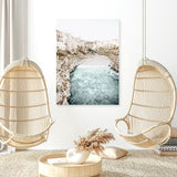 Shop Puglia View II Photo Canvas Art-Amalfi Coast Italy, Blue, Boho, Coastal, Neutrals, Photography, Photography Canvas Prints, Portrait, View All-framed wall decor artwork