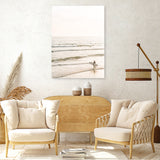 Shop Going Surfing Photo Canvas Art Print-Coastal, Neutrals, Photography, Photography Canvas Prints, Portrait, View All-framed wall decor artwork