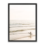 Shop Going Surfing Photo Canvas Art Print-Coastal, Neutrals, Photography, Photography Canvas Prints, Portrait, View All-framed wall decor artwork