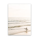 Shop Going Surfing Photo Canvas Art Print-Coastal, Neutrals, Photography, Photography Canvas Prints, Portrait, View All-framed wall decor artwork