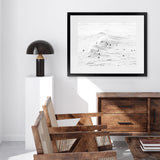 Shop Surf Swell B&W Photo Art Print-Coastal, Landscape, Photography, View All, White-framed poster wall decor artwork