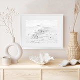Shop Surf Swell B&W Photo Art Print-Coastal, Landscape, Photography, View All, White-framed poster wall decor artwork