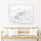 Shop Surf Swell B&W Photo Art Print-Coastal, Landscape, Photography, View All, White-framed poster wall decor artwork