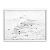 Shop Surf Swell B&W Photo Canvas Art Print-Coastal, Landscape, Photography, Photography Canvas Prints, View All, White-framed wall decor artwork