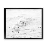 Shop Surf Swell B&W Photo Art Print-Coastal, Landscape, Photography, View All, White-framed poster wall decor artwork