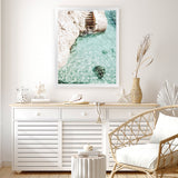 Shop Italian Coastline Photo Art Print-Amalfi Coast Italy, Blue, Boho, Coastal, Green, Photography, Portrait, Tropical, View All-framed poster wall decor artwork