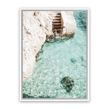 Shop Italian Coastline Photo Canvas Art Print-Amalfi Coast Italy, Blue, Boho, Coastal, Green, Photography, Photography Canvas Prints, Portrait, View All-framed wall decor artwork