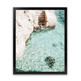 Shop Italian Coastline Photo Art Print-Amalfi Coast Italy, Blue, Boho, Coastal, Green, Photography, Portrait, Tropical, View All-framed poster wall decor artwork