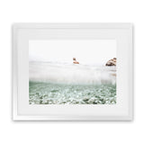 Shop Underwater Horizon Photo Art Print-Blue, Boho, Coastal, Green, Landscape, Photography, View All, White-framed poster wall decor artwork