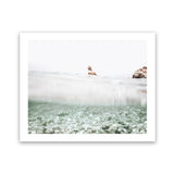 Shop Underwater Horizon Photo Art Print-Blue, Boho, Coastal, Green, Landscape, Photography, View All, White-framed poster wall decor artwork