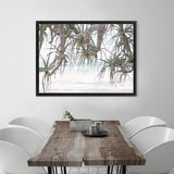 Shop Pandanus Palm Beach Photo Canvas Art Print-Botanicals, Coastal, Green, Landscape, Nature, Photography, Photography Canvas Prints, Tropical, View All-framed wall decor artwork